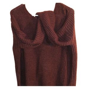 Maroon open back sweater